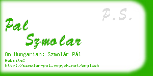 pal szmolar business card